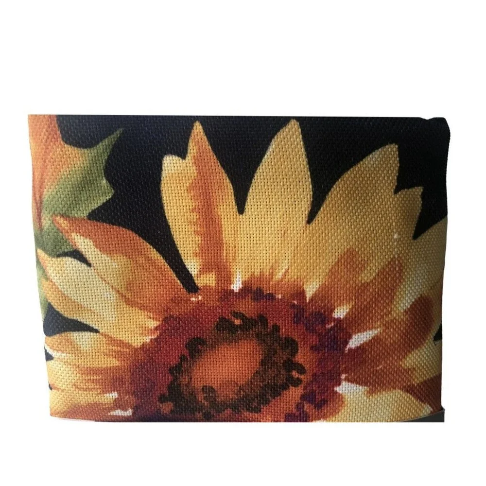 Rachel Ashwell Set Of 6 Sunflower Fall Napkins Thanksgiving Fabric Navy